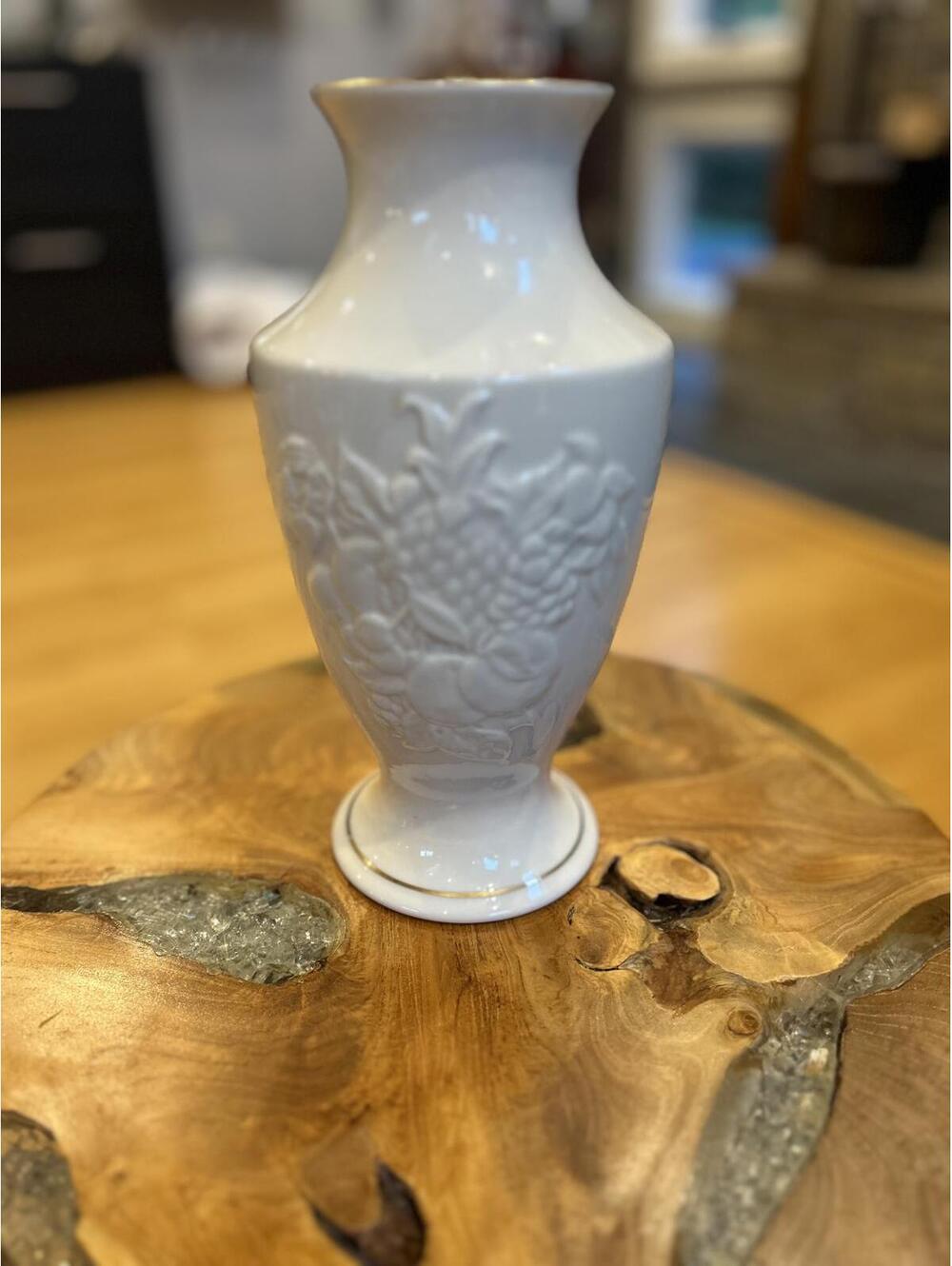 Lenox Fruits of Life 7" White Porcelain Vase